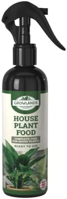 Growlands Indoor House Plant Food - 300 ml - Indoor Plant Liquid Spray Fertilizer - Designed For Use on All Indoor Plants - Fertilizer for Indoor Plants - Ready to Use Mist Spray