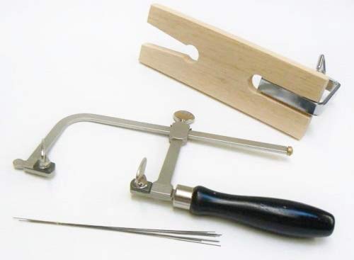 SWISSO Jewelers Saw Frame Bench PIN and Saw Blades Jewelry KIT | Jewelry Making Tool | Metal Cutting Frame | Saw Blade Set | Craft & Jewelry Workshop Kit | Professional Jeweler Accessory