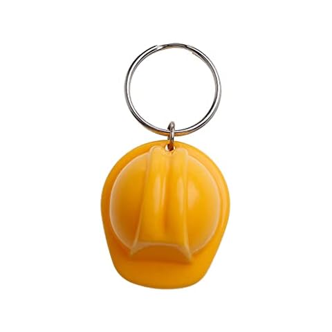 S-TROUBLE Hard Hat Keychain, Plastic Safety Helmet Keychain Key Ring 3D Hard Hat Key Chain Creative Bag Pendant Charm Accessories Birthday Gift Cover