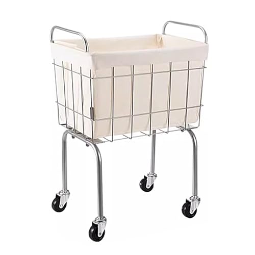 Panier à linge roulant 38 l avec pieds relevables et charge maximale de 10 kg