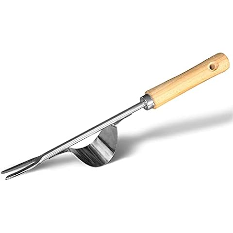 Stainless steel manual weeder tools, garden weeding knives, smooth natural wooden handles and lever metal base to create perfect angles, easy to remove weeds and the best tool for digging garden lawns Cover