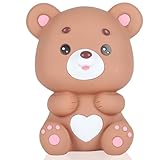 H&W Lovely Bear Money Bank (Brown), Bear Piggy Bank, First Coin Bank, Best Christmas Birthday for Kids Boys Girls Home Decoration (WK35-D4)