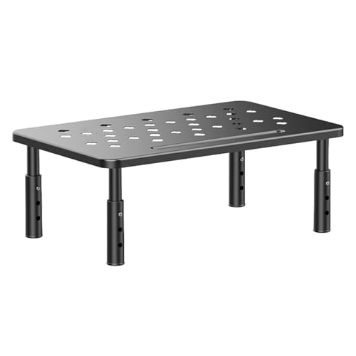 Escritorio para monitor – Escritorio elevador para computadora, altura ajustable, rotación de 360°, altura del brazo regulable, portátil para impresoras portátiles y todas las pantallas de TV