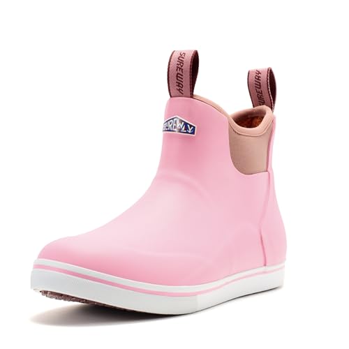 Image of SUREWAY Women's Deck Boots Professional Non-Slip Fishing & Ankle Deck Boot Waterproof Rain Boots