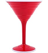 RED CUP LIVING Plastic Cocktail Glasses - Plastic Martini Glasses Party Cups - 12 oz - Dishwasher...