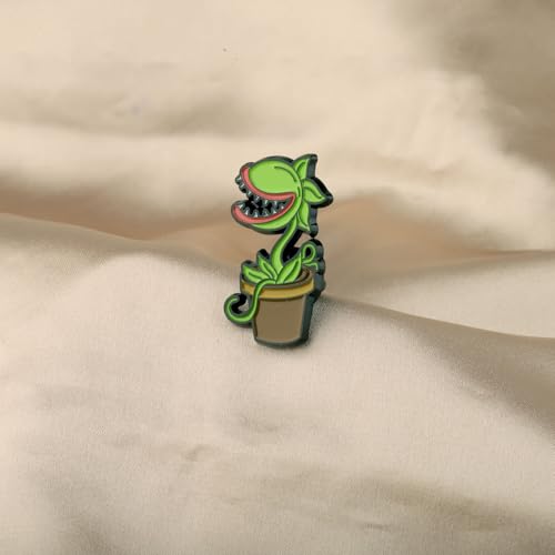 Image of PLITI Little Shop Horror Gift Piranha Flower Gift Chomper Brooch Pin For Spooky Horror Musical Fans