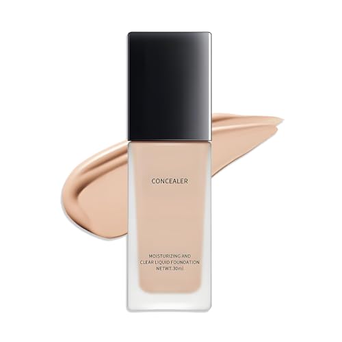 Liquid Foundation for Women Over 60 - Waterproof & Full Coverage Makeup for Mature Skin, Soft Matte Finish with Oil Control, Lightweight Long-Lasting Wear for All Skin Tones (Natural)