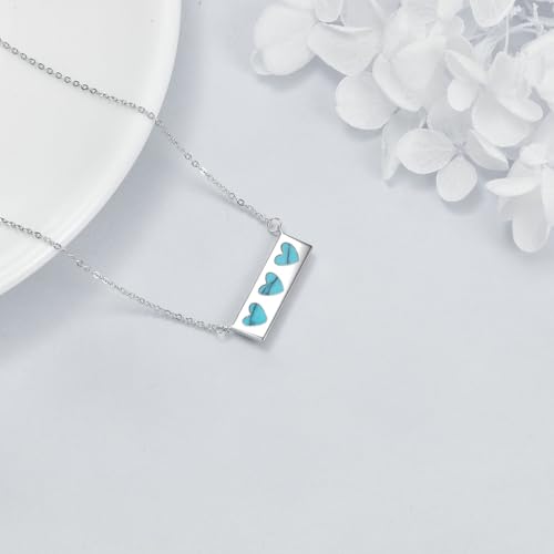 Larimar/Turquoise/Moonstone/Opal/Black Onyx Bar Choker Necklace for Women Sterling Silver Bar Jewelry4