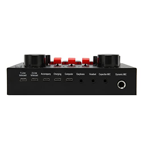 V8S Live Sound Card, 16 Soundeffekte, 8 Lustige Modi, Verbindung, Knaufanpassung, Lichtdesign, für Live, Karaoke (SUPYINIbo2qr9ci3m-11)