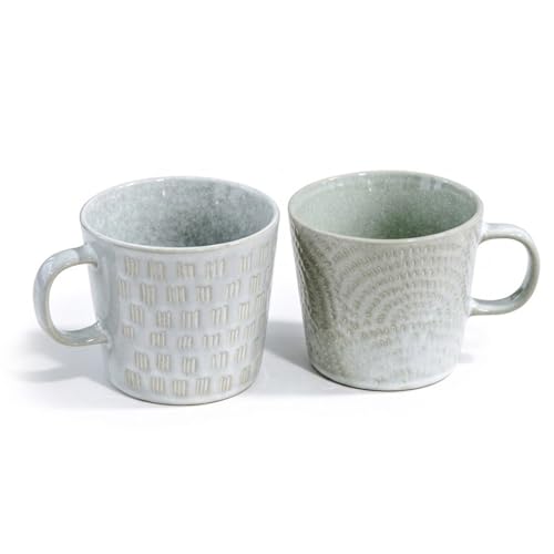 Set de 2 Mugs de Cerámica Texturizada Gris Neutro miniatura 1
