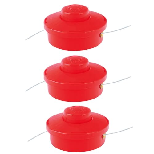 Cabezal universal para desbrozadora, 4 unidades, cabezal de repuesto de desbrozadora de gasolina, doble línea de 2 líneas, desbrozadora, cabezal de carrete de alimentación, M10 x 1.25 pulgadas