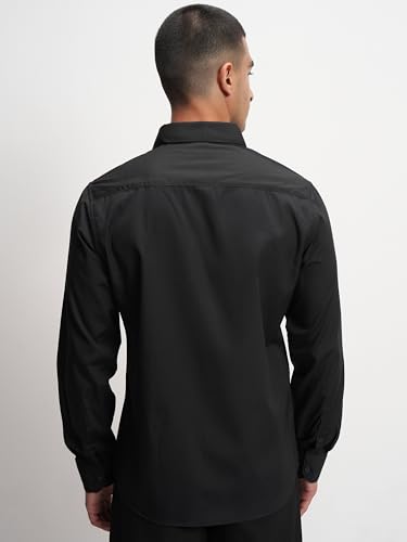 Image of Highlander Men's Slim Fit Formal Shirt | Solid Formal Shirt for Men | Comfortable Fabric | Stylish Design for Everyday Use & Office Wear