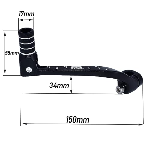 Image of Gear Shift Lever, CNC Rod Alloy Aluminium Gear Shifter Lever Fits for Motorcycle BSE CRF 110 TTR 125 Motorcycle 50cc 110cc 250cc Dirt Pit Bike (Black-Colorful Head)