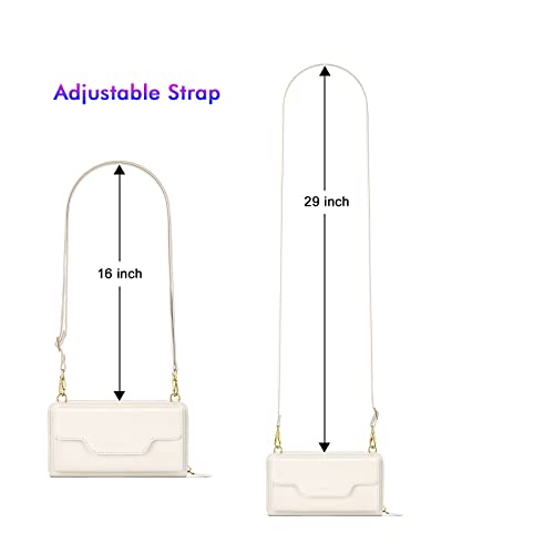 Image of nuoku Small Purse for Women, RFID Blocking Wristlet Wallet, Crossbody Clutch with Cell Phone Pocket