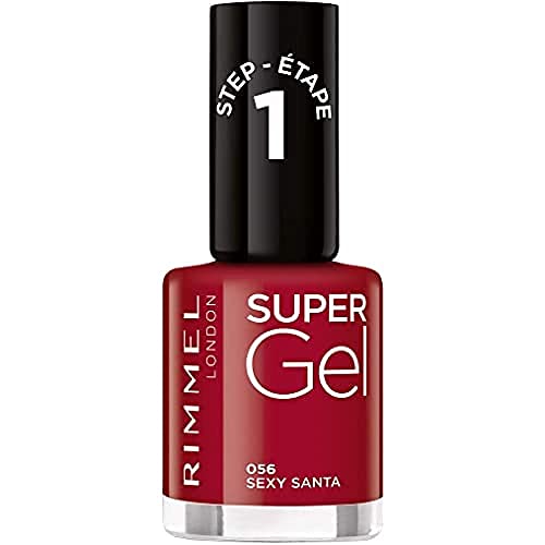 Rimmel London Super Gel Esmalte de uñas, Tono 056 - Sexy Santa, 12 ml