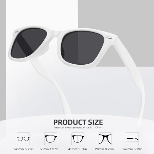 Image of MEETSUN Polarized Sunglasses for Women Men Classic Retro Square Frame Driving Sun Glasses UV Protection