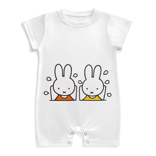 [QSZQMPM] ロンパース ミッフィー ベビー服 半袖 カバーオール 男の子 女の子 赤ちゃん服 新生児服 可愛い 肌着 前開き 出産祝い 誕生日 贈り物 0-24ヶ月のサムネイル