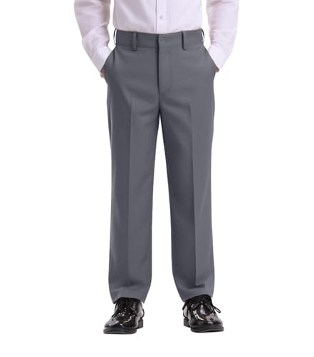 Image of Dreammonkey 4T-20Years Boys Flat Front Dress Pants Uniform Pants Adjustable Waistband for Toddler to Youth with Pockets