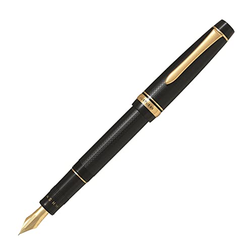 Stylo-plume Justus 95 noir avec sa plume moyenne réglable en or 14k