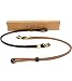 Produktbild GERNEO® - DAS ORIGINAL - Premium Brillenband Leder aus hochwertigem PU Glatt- und Wildleder Kombination für Lesebrille & Sonnenbrille - schwarz & hellbraun - Befestigung in gold - 2er Pack