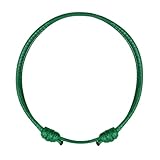 Luck Strings Green Wax Nylon Cord Bracelet - Waterproof Adjustable Unisex String Bracelet for Men & Women, Minimalist Friendship Gift, Nautical & Beach Jewelry, Prosperity Symbol (Green, one size)