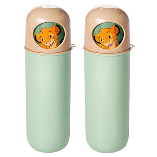 2 Estojos Infantil Giratório Rei Leão Giratório Porta Objeto