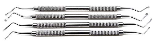 Lucas Curette Dental Set of 4 Surgical Bone Curettes