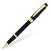 Cross Bailey Light Refillable Rollerball Pen Presented in a Everyday Gift Box - Medium Point, Black Ink, Polished Black