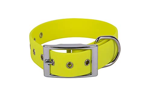 Francisco Romero 8436586340520 - Collar Biothane Beta, Amarillo (Amarillo Flúor), 2,5cmx45cm, 1 unidad