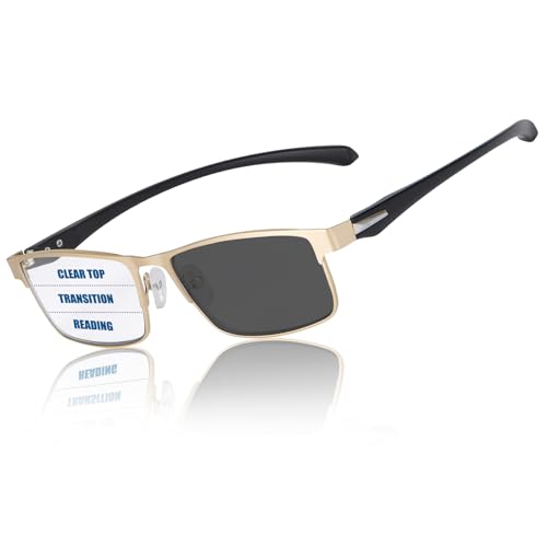 Image of Photochromic Progressive Multifocus Reading Glasses Men Transition Blue Light Blocking Multifocal Computer Readers