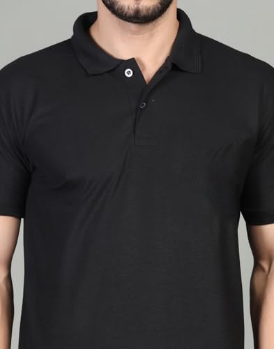 Image of INKKR Men's Polo Neck Half Sleeve Solid T-Shirts