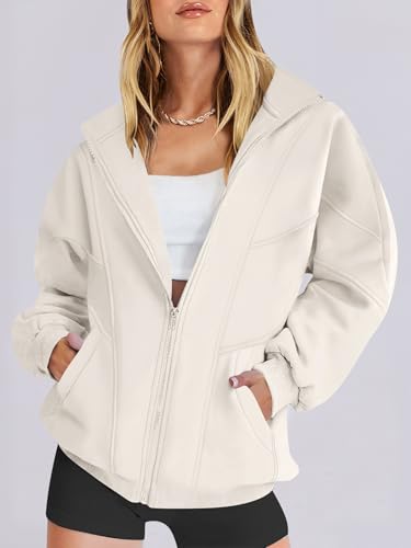 ANRABESS Women's Oversized Full Zip Up Sweatshirts Jacket 2025 Fall Fleece Long Sleeve Hoodies Outfits3