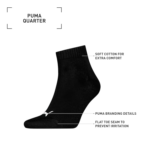 PUMA Unisex Plain Sneaker, Black-New, 39/42 (5er Pack)