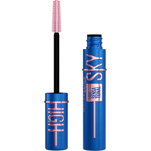 Image of Maybelline Lash Sensational Sky High Mascara Makeup, Volumizing, Lengthening, Defining, Curling, Multiplying, Buildable, Washable Formula, Navy Records, 1 Count