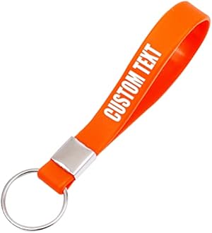 RIYIN 50 Custom Keychains Silicone Personalized Keyrings Customized Bulk for Events, Awareness, Motivation Customizable