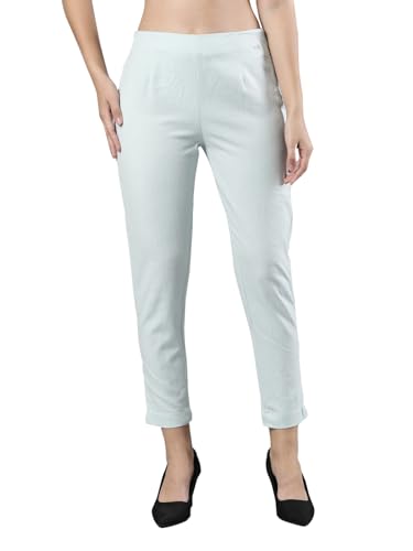 Image of Femmora Comfortable Fit Solid Straight Pant, Breathable Cotton Fabric with Side Zip Button Closure, for Women, Pack of 1