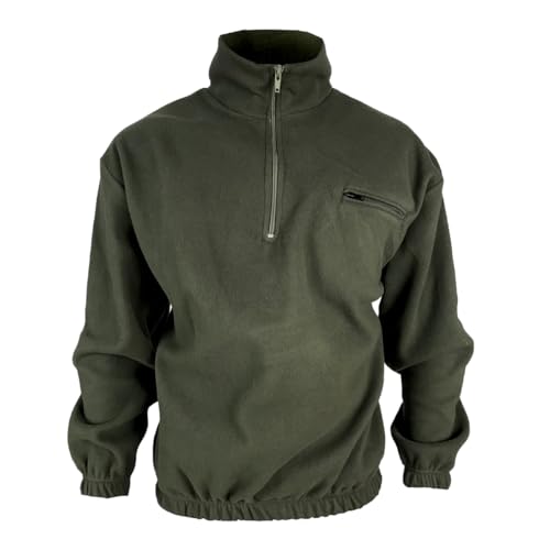 fratelliditalia.org Maglione Maglia Pile Termico Made in Italy Mezza Zip Verde Uomo Caccia Neve Invernale
