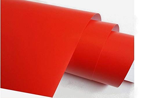 Image of ELTON Red Matte Adhesive Decorative Vinyl Solid Shelf Liner Decorative Self Adhesive Vinyl Sheet For Table Top,Furniture, Almirah And Other DIY, Renovation Projects 24 X 96 Inches