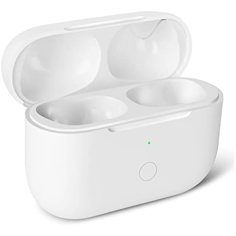 Hearkey Wireless Charging Case Replacement Compatible with Air Pods Pro, Support Wired & Wireless Charging,Charger Case with Sync Button Bluetooth Pairing,Built-in Latest Smart Chip Cover