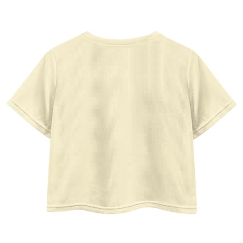 Image of Kids Crop Top Short Sleeve T-Shirts for Girls Size 5-14