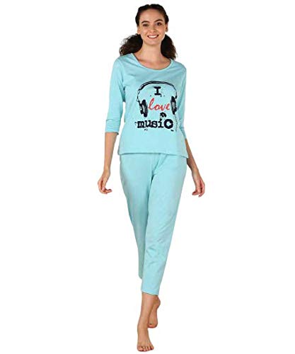 Printed Blue Top & Pyjama Set-image-22