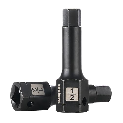 Image of toolant 1 /2 inch drive 1 /2 inch impact hex bit socket set 2PCS, Hex Drive, S2 Steel Air Drive Allen Socket set,Impact Grade,Anti-Roll Design