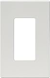 Eaton 9521SG-P ASPIRE Thermoplastic 1-Gang Screwless Mid-Size Wall Plate, Silver Granite