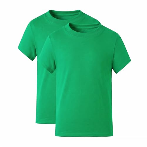 Image of Huata Boys Girls Short Sleeve Tee T-Shirt Crewneck 2 Packs