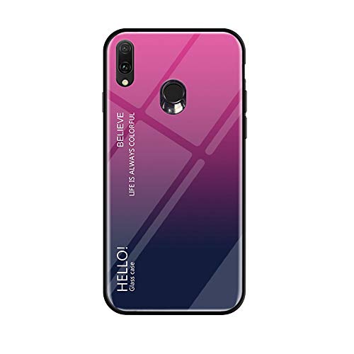 MadBee Cover per ASUS ZenFone Max PRO M1 ZB601KL [con Pellicola Proteggi Schermo],Custodia Protettiva in Vetro Temperato 9H [Motivo in Marmo] + Cornice Paraurti in Silicone Morbido Case (Rosa Rossa)