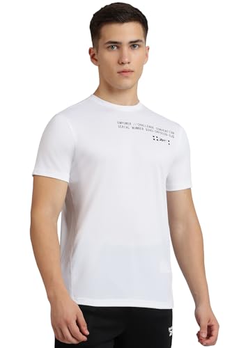 Image of Reebok Men's Polyester Gym T-Shirt - Moisture Wicking Sports T-Shirt for Men | Workout Running Training Tshirt for Men | Half Sleeve Active Tee