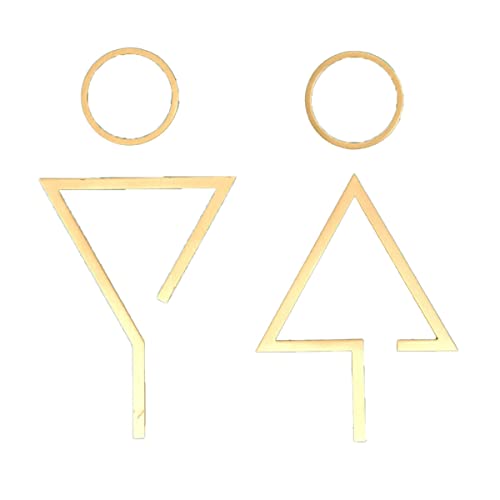 Messing-Toilettenschilder-Set for Badezimmer-Türdekoration