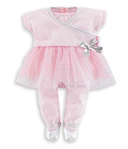 Corolle 9000110720 - Corolle Dockkläder Dansset - Rosa Kortärmad Dansset med Tyllkjol och Silvriga Detaljer från Corolle, Passar alla 30 cm Dockor, Från 18 månader