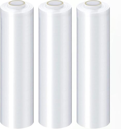 Shield Wrap Stretch Wrap, 4 Pack, 15 Inch x 1000 Feet, 120 Gauge, Clear Plastic Cling, Cast Hand Stretch Film Rolls, Packaging Moving Pallets
