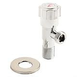 Válvula de entrada para calentador de agua de baño, instalación, material de aleación, etiquetas de salida rojas y azules (rojo)